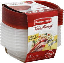 8-Piece TakeAlongs Food Storage Container Set, Sandwich, Red